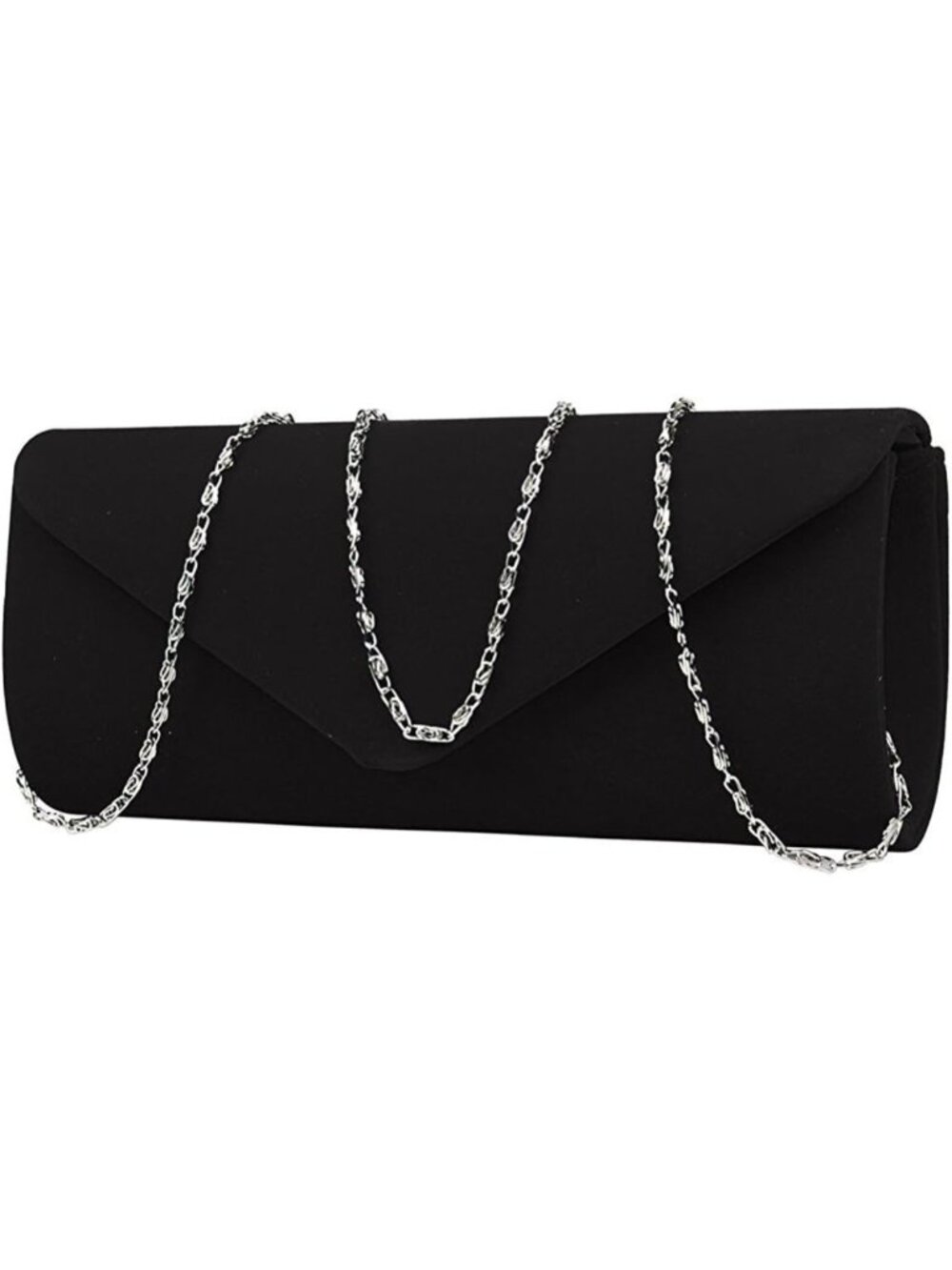 Elegant Velvet Evening Clutch Purse with Detachable Chain Strap for Weddings - Picture 5 of 6